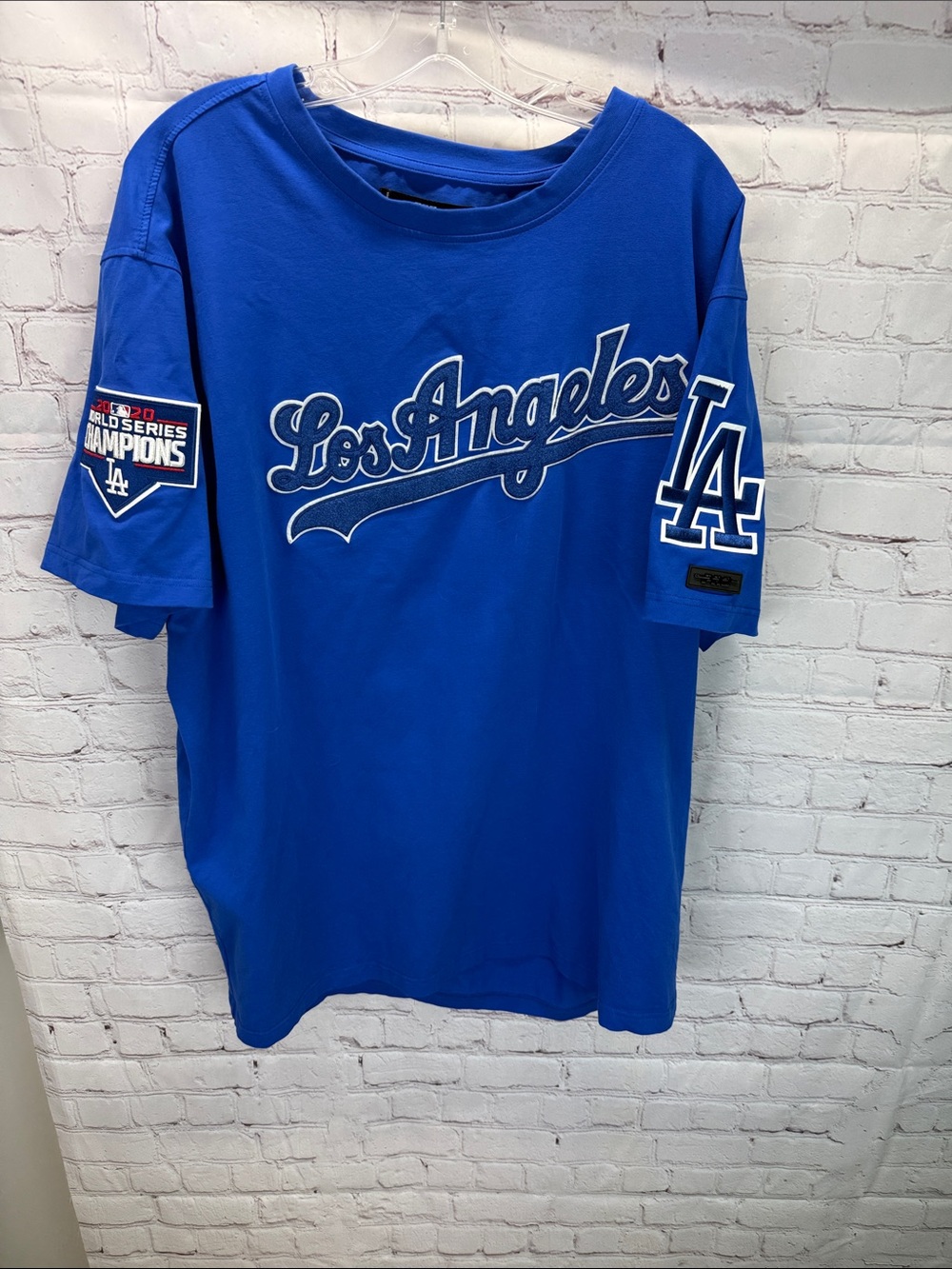 Pro Standard LA Dodgers 2020 World Series Champions Shirt 3XL Stitched Patches